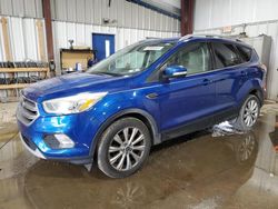 Salvage cars for sale at West Mifflin, PA auction: 2017 Ford Escape Titanium