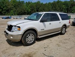 Ford Expedition el Eddie Bauer salvage cars for sale: 2007 Ford Expedition EL Eddie Bauer