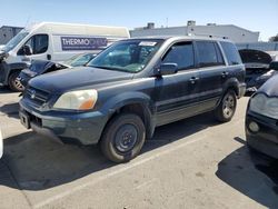 Honda Pilot ex salvage cars for sale: 2005 Honda Pilot EX