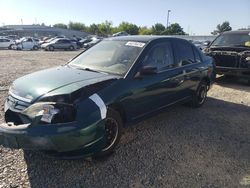 Salvage cars for sale at Sacramento, CA auction: 2001 Honda Civic LX