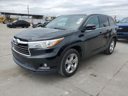 Salvage cars for sale at Grand Prairie, TX auction: 2016 Toyota Highlander Limited