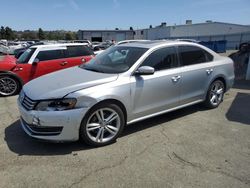 Salvage cars for sale from Copart Vallejo, CA: 2014 Volkswagen Passat SE