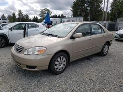 Salvage cars for sale from Copart Graham, WA: 2004 Toyota Corolla CE