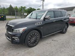 Salvage cars for sale at York Haven, PA auction: 2015 Infiniti QX80