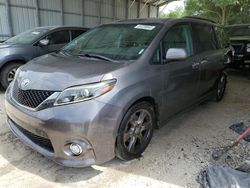 Salvage cars for sale from Copart Midway, FL: 2017 Toyota Sienna SE