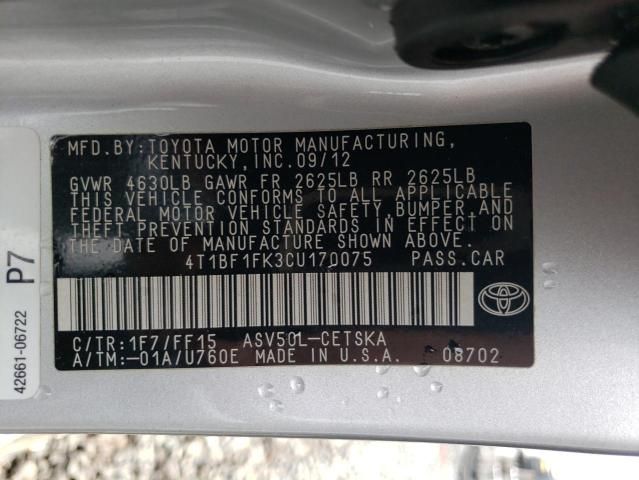 2012 Toyota Camry Base