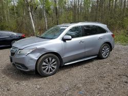 Salvage cars for sale at Bowmanville, ON auction: 2016 Acura MDX Technology