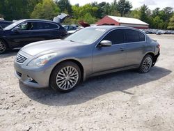 Salvage cars for sale at Mendon, MA auction: 2011 Infiniti G37