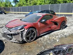 Salvage cars for sale from Copart Waldorf, MD: 2021 Chevrolet Corvette Stingray 3LT