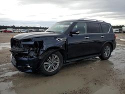 Salvage cars for sale from Copart Houston, TX: 2021 Infiniti QX80 Luxe