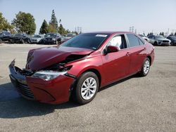 Salvage cars for sale from Copart Rancho Cucamonga, CA: 2016 Toyota Camry LE