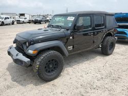 Salvage cars for sale at Houston, TX auction: 2018 Jeep Wrangler Unlimited Sport