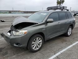 Toyota Highlander Hybrid salvage cars for sale: 2009 Toyota Highlander Hybrid