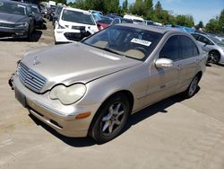 Salvage cars for sale at Woodburn, OR auction: 2002 Mercedes-Benz C 240