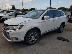 Salvage cars for sale at Miami, FL auction: 2016 Mitsubishi Outlander SE