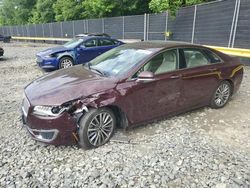 Salvage cars for sale from Copart Waldorf, MD: 2017 Lincoln MKZ Hybrid Select