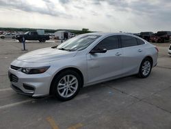 Salvage cars for sale at Grand Prairie, TX auction: 2016 Chevrolet Malibu LT