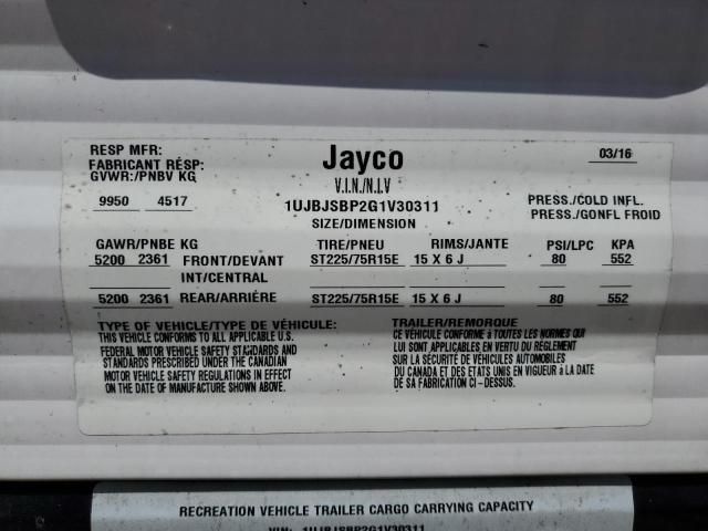 2016 Jayco Travel Trailer