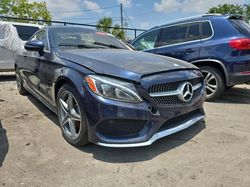 Salvage cars for sale from Copart Opa Locka, FL: 2017 Mercedes-Benz C 300 4matic