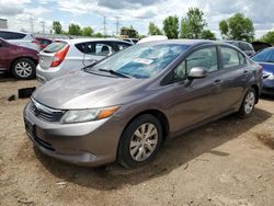 Vehiculos salvage en venta de Copart Elgin, IL: 2012 Honda Civic LX