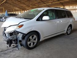 Salvage cars for sale at auction: 2016 Toyota Sienna LE