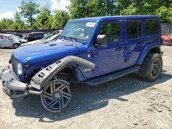 Salvage cars for sale from Copart Waldorf, MD: 2018 Jeep Wrangler Unlimited Sahara