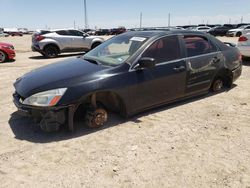 Salvage cars for sale at Amarillo, TX auction: 2005 Honda Accord EX