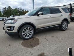 Salvage cars for sale at Eldridge, IA auction: 2017 Ford Explorer Limited