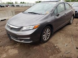 Salvage cars for sale from Copart Elgin, IL: 2012 Honda Civic EX