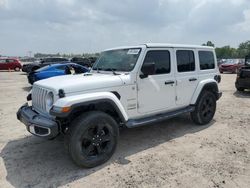 Salvage cars for sale at Houston, TX auction: 2020 Jeep Wrangler Unlimited Sahara