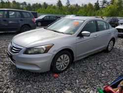 Salvage cars for sale at Windham, ME auction: 2011 Honda Accord LX