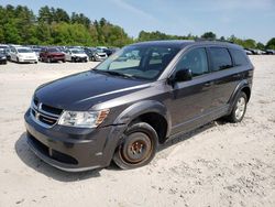 Salvage cars for sale at Mendon, MA auction: 2014 Dodge Journey SE