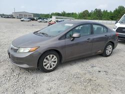 Salvage cars for sale from Copart Memphis, TN: 2012 Honda Civic LX