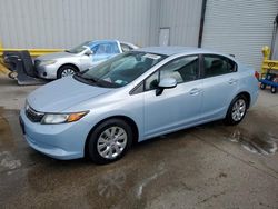 Salvage cars for sale from Copart New Orleans, LA: 2012 Honda Civic LX