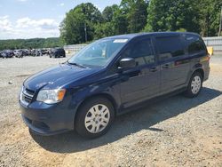 Salvage cars for sale at Concord, NC auction: 2015 Dodge Grand Caravan SE