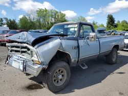 Salvage cars for sale at Portland, OR auction: 1987 Dodge W-SERIES W200