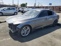 Salvage cars for sale from Copart Wilmington, CA: 2018 Infiniti Q50 Luxe