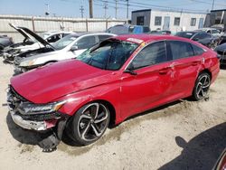 Salvage cars for sale at Los Angeles, CA auction: 2018 Honda Accord Sport