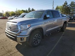 Salvage cars for sale at Denver, CO auction: 2017 Toyota Tundra Crewmax Limited