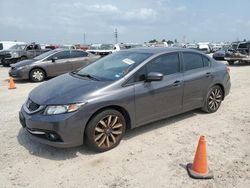 Salvage cars for sale at Houston, TX auction: 2015 Honda Civic EXL