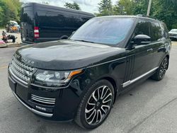 Salvage cars for sale at North Billerica, MA auction: 2017 Land Rover Range Rover Autobiography