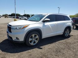Salvage cars for sale from Copart East Granby, CT: 2015 Toyota Highlander Hybrid Limited