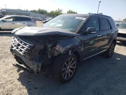 Salvage cars for sale at Sacramento, CA auction: 2017 Ford Explorer Limited