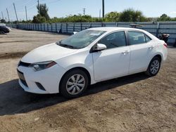 Salvage cars for sale from Copart Miami, FL: 2015 Toyota Corolla L