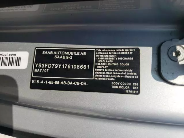 2007 Saab 9-3 2.0T