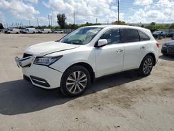 Salvage cars for sale at Miami, FL auction: 2014 Acura MDX Technology