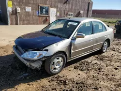Salvage cars for sale at Rapid City, SD auction: 2005 Honda Civic Hybrid