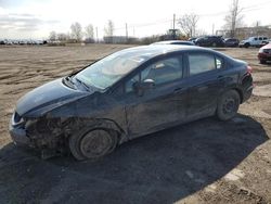 Salvage cars for sale at Montreal Est, QC auction: 2015 Honda Civic LX