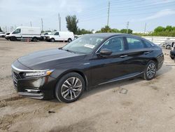 Salvage cars for sale from Copart Miami, FL: 2018 Honda Accord Touring Hybrid