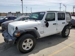 Vehiculos salvage en venta de Copart Los Angeles, CA: 2020 Jeep Wrangler Unlimited Sport